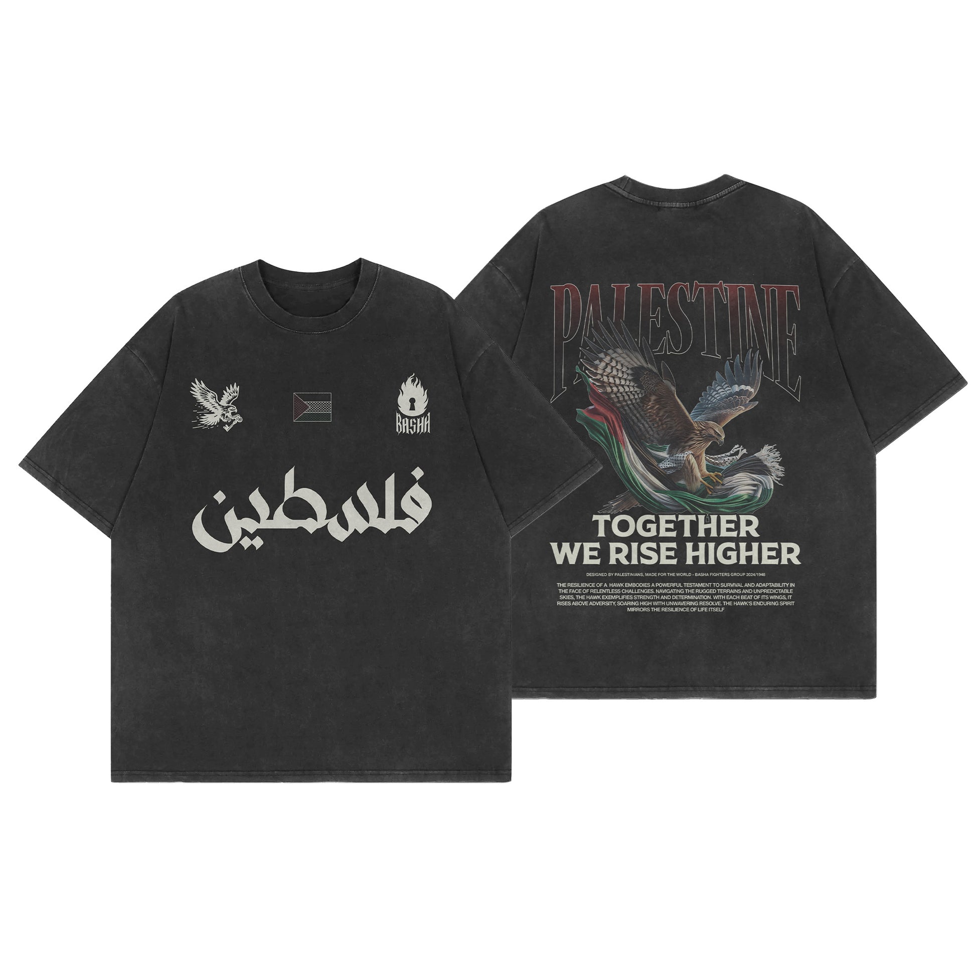 RISE HIGHER IN WASHED BLACK