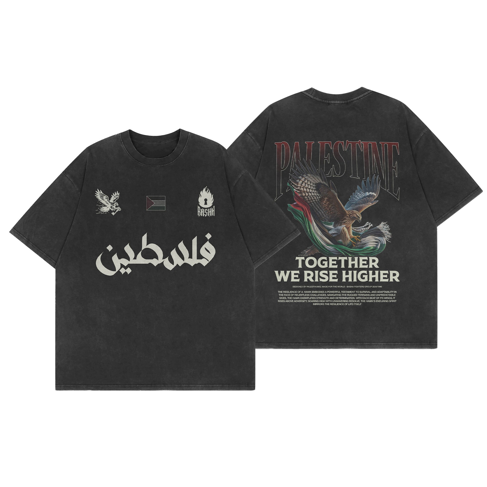 RISE HIGHER IN WASHED BLACK